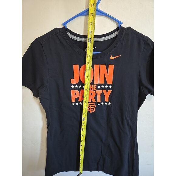 Nike San Francisco Giants Black Orange Medium Join the Party T Shirt Slim Fit L - Picture 5 of 12